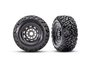 Traxxas 10272-GRAY T&W Wheels Gray SC Tires (L&R): MAXX