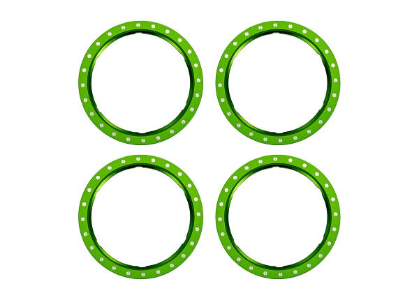 Traxxas 10276-GRN Pro Scale Aluminum Beadlock Rings, Green (4): Maxx Slash & UDR