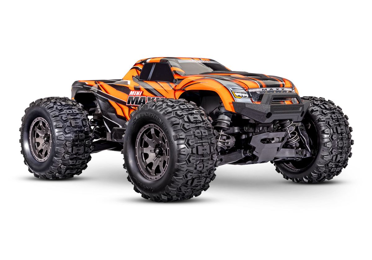 Traxxas 107154-1-ORNG Mini Maxx BL-2s 4WD Brushless RTR Truck, Orange