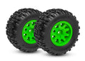 Traxxas 10770-GRN T&W Green Wheels/Tires (2): Sledgehammer
