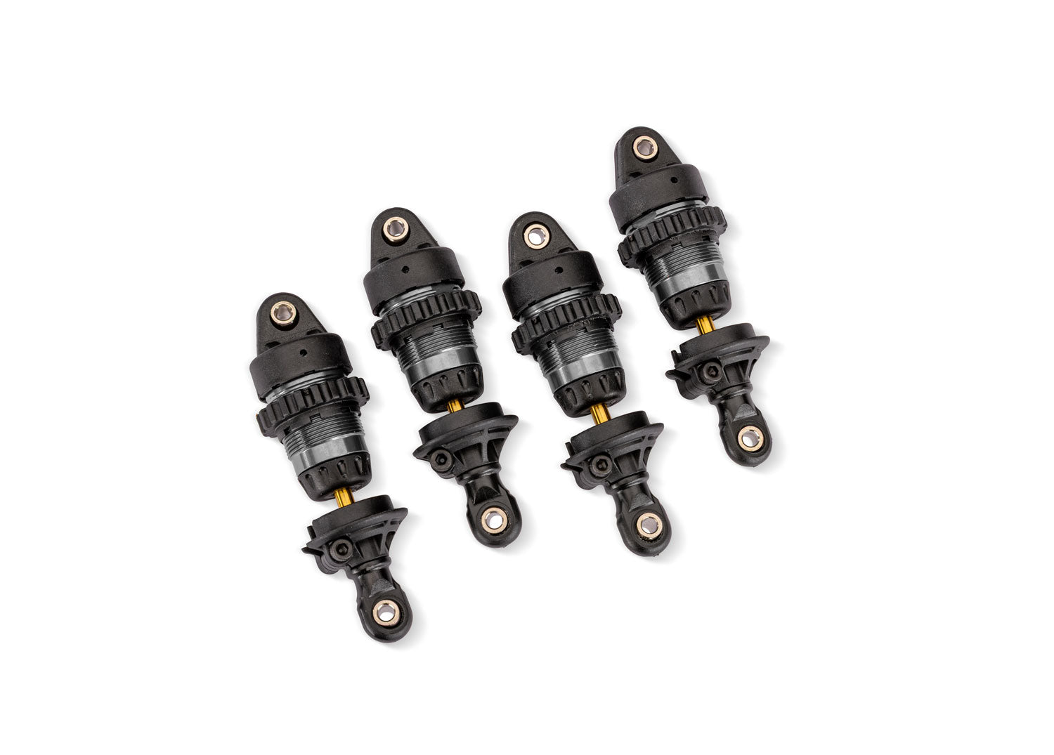 Traxxas 10865-GRAY Aluminum Mini GTR Short Shocks (4), Gray