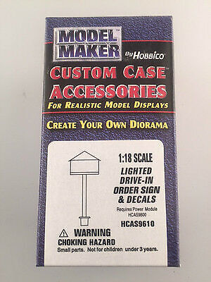 Hobbico HCAS9610  1/24 Drive In Order Sign/Decals Model Maker Custom Case Access