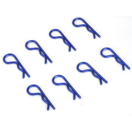 Dynamite DYN5526 Anodized Body Clips Blue (8) 1/10 Scale