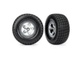 Traxxas 10476 Dirt Oval Satin Front Wheels w/ Hoosier Tires (2): Slash Modified