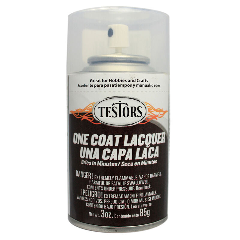 Testors 1834MT One Coat Lacquer Spray Paint - Wet Look Clear, 3oz.