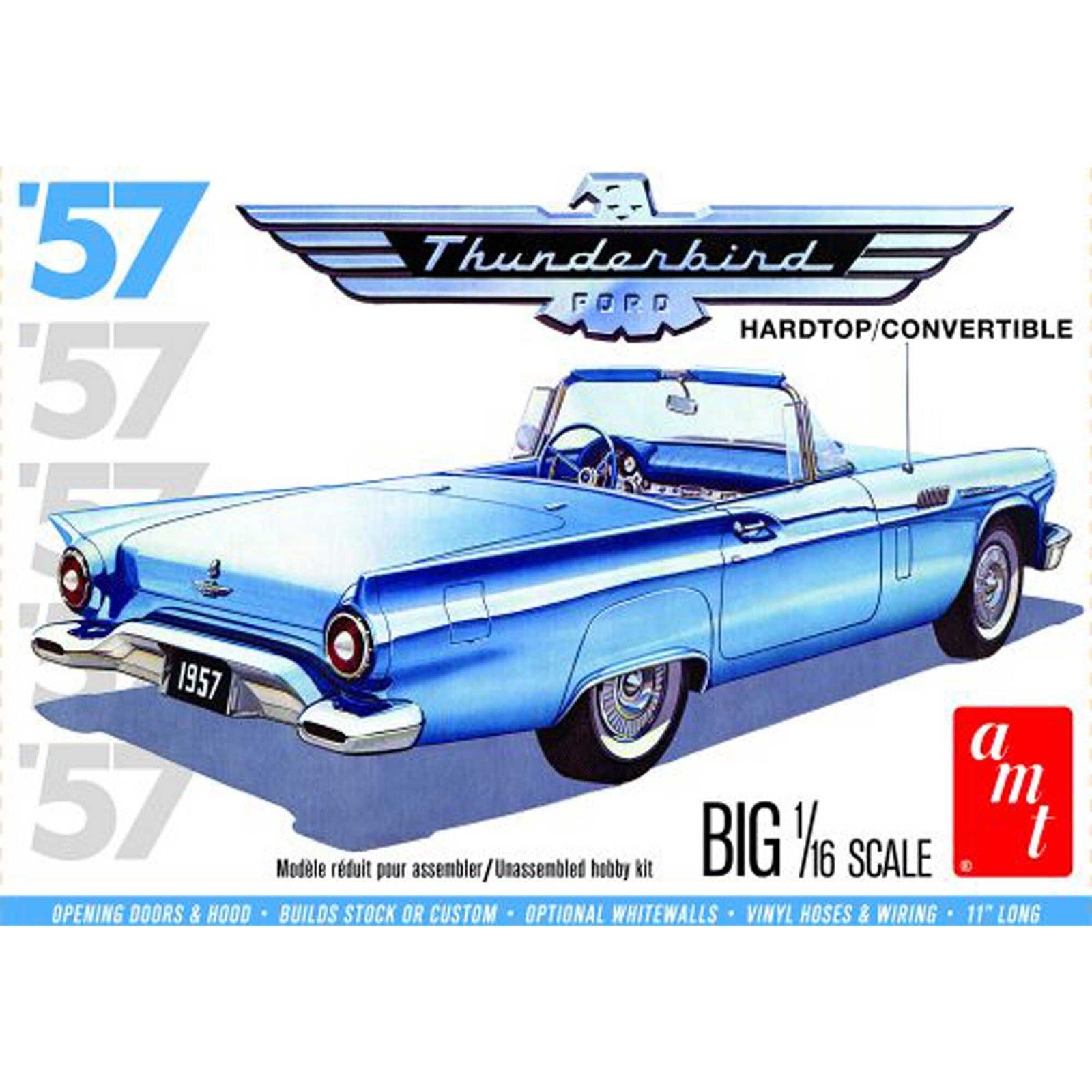 AMT 1206M 1/16 1957 Ford Thunderbird Model Kit