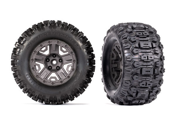 Traxxas 9072-GRAY T&W Char Gray 2.8 Wheels: Sledgehammer