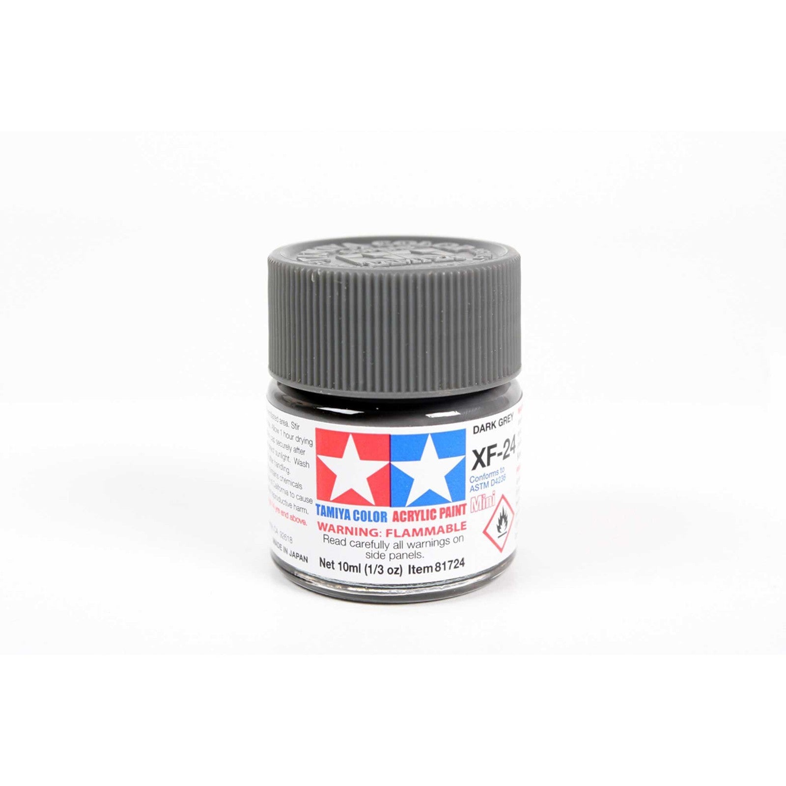 Tamiya 81724 Acrylic Paint Mini XF24, Dark Grey Paint