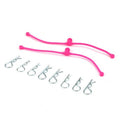 Du-Bro 2251 Body Klips / Clips (8) with Leash Retainers (2): Pink