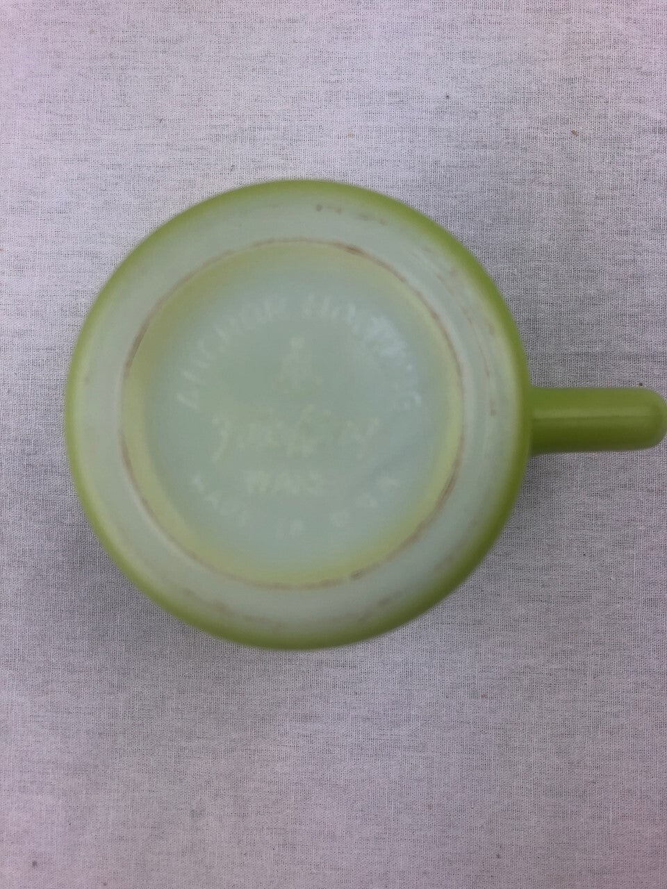 Fire King North-West Airlines Green Compass Mug Mid-Century/Vintage EUC