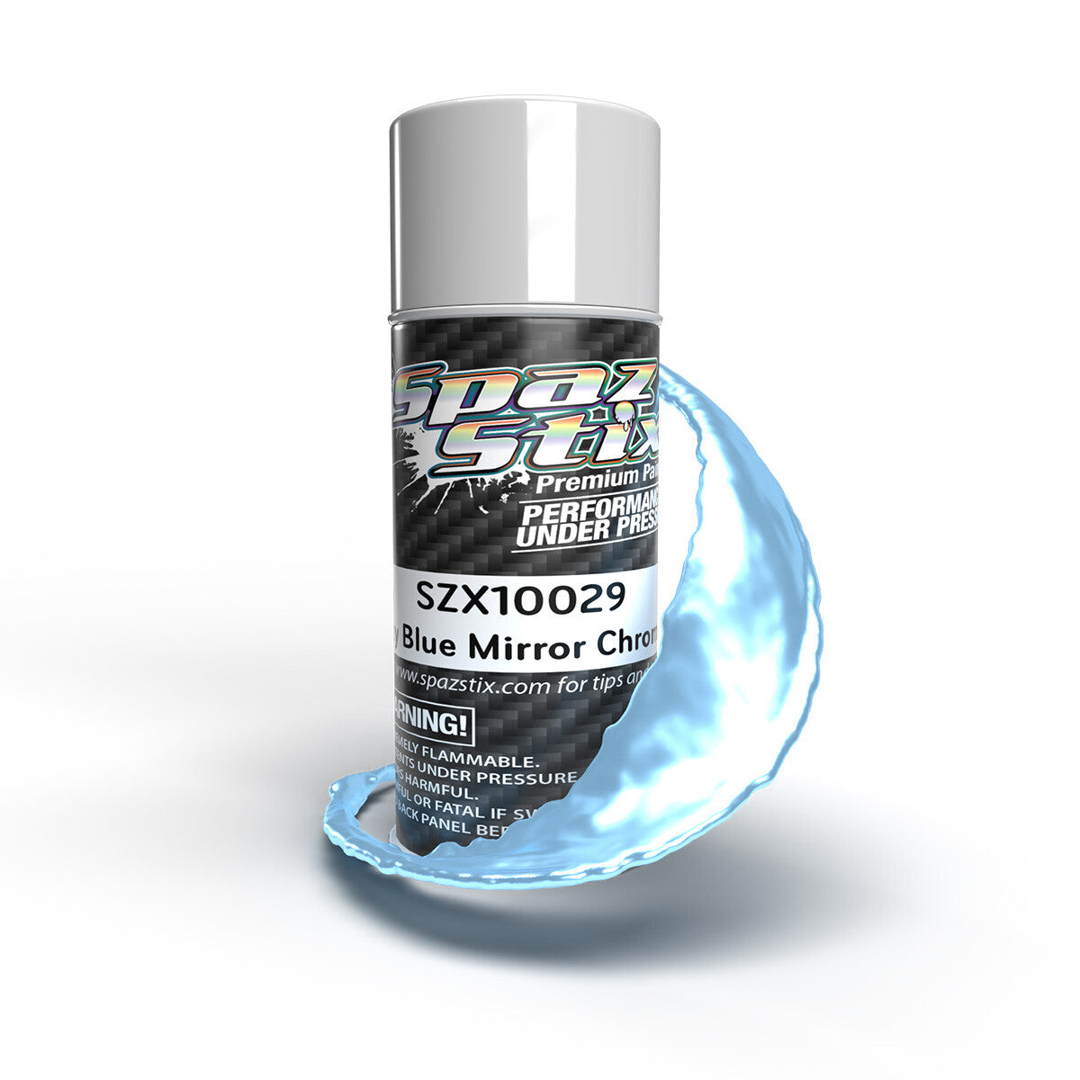 Spaz Stix SZX10029 Sky Blue Mirror Chrome Aerosol Paint, 3.5oz Can