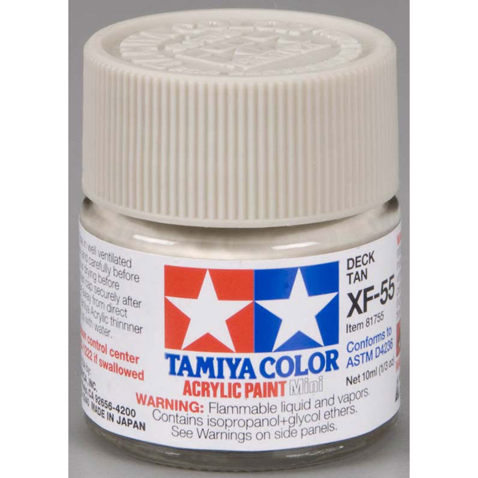 Tamiya 81755 Acrylic Paint Mini XF-55 Deck Tan Paint