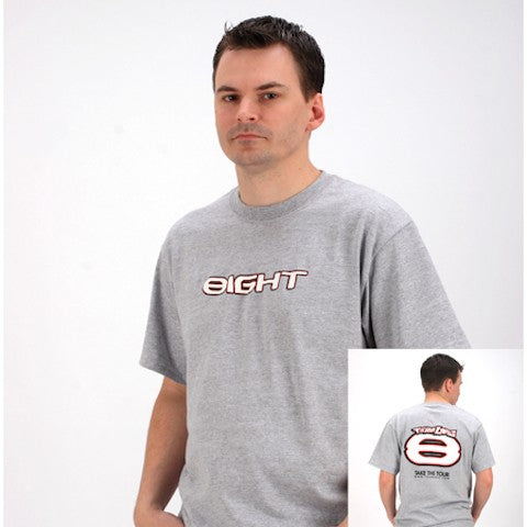 Team Losi LOSP008M 8ight Logo T-Shirt, Gray/Grey, Medium