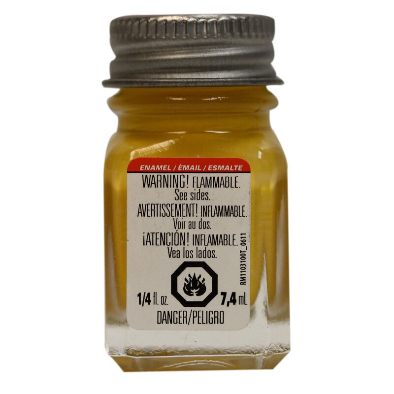 Testors 1114TT Yellow Gloss Enamel Paint 1/4 oz Model Hobby Paint