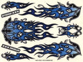XXX Main S032 Cold Blue Carbon Fire/Flames R/C RC Stickers/Decals