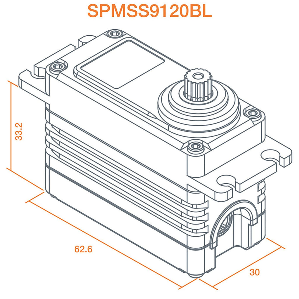 Spektrum SPMSS9120BL S9120BL 1/5 Torque Metal Servo