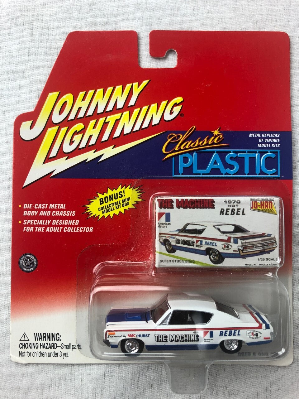 Johnny Lightning 1970 Hot Rebel Machine AMC/Hurst Diecast Metal Super Stock Drag