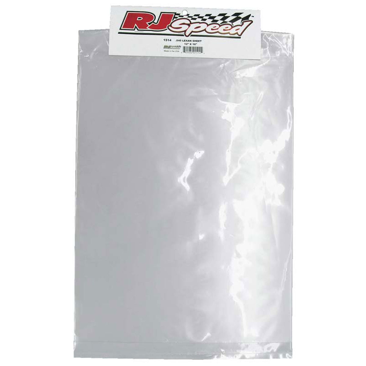 RJ Speed 1514 Lexan Sheet Large 12x16  .040 1.0mm