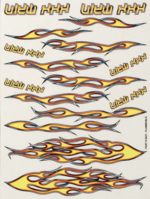 XXX Main S027 Flammable Flames R/C RC External Decals