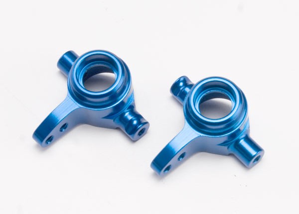 Traxxas 6837X Blue Aluminum Steering Blocks(2): 1/10 Slash 4x4 & Stampede 4x4