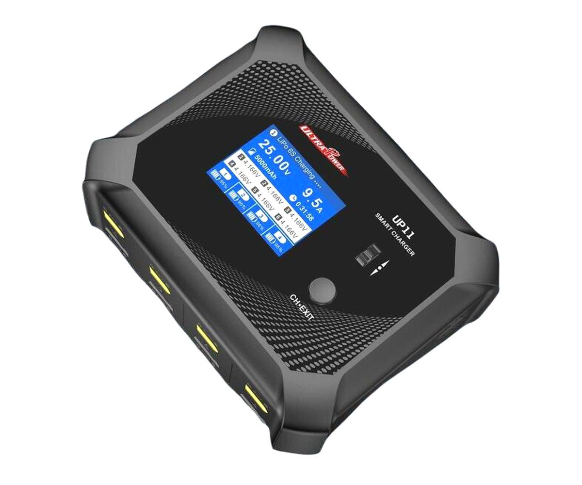 Ultra Power UP11 AC/DC 240W 600W 4-Port LiPo NiMH RC Battery Multi-Chemistry Charger