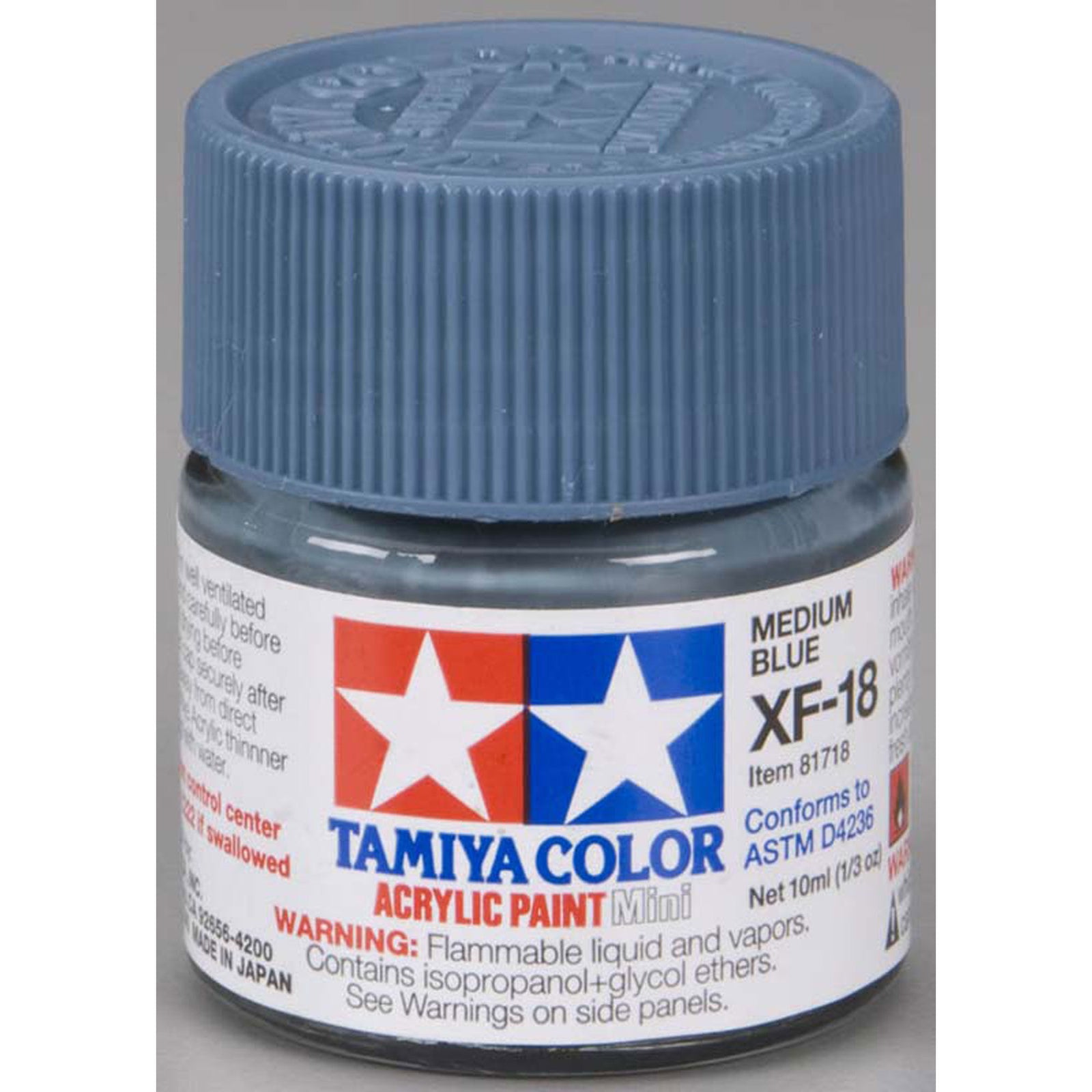 Tamiya 81718 Acrylic Mini XF-18 Medium Blue