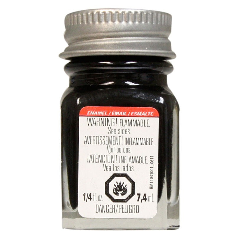 Testors 1139TT Black Semi-Gloss Enamel Paint 1/4 oz.
