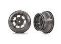 Traxxas 10471 Dirt Oval Graphite Gray Wheels (2) – 2WD Front Slash Modified