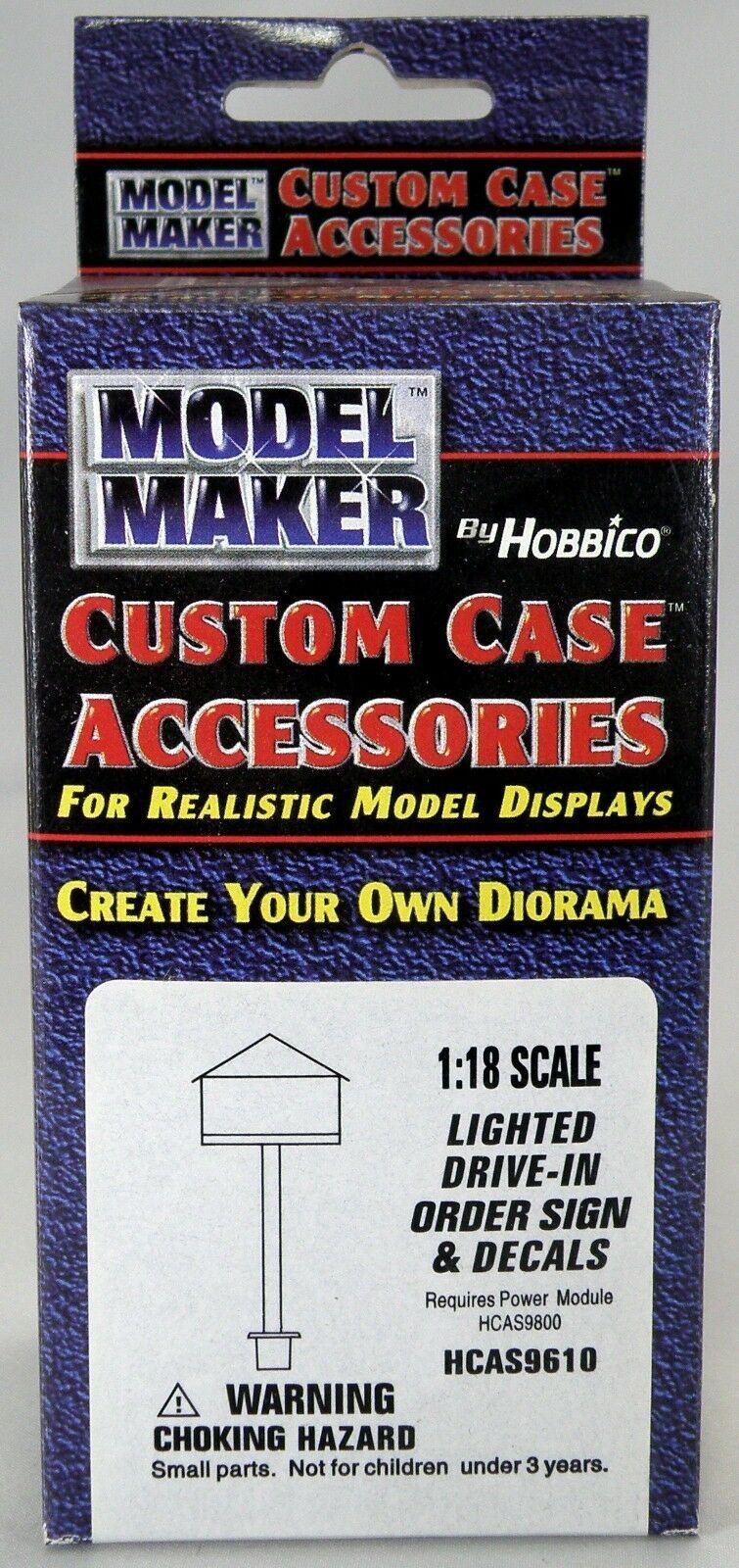 Hobbico HCAS9610  1/18 Drive In Order Sign/Decals Model Maker Custom Case Access