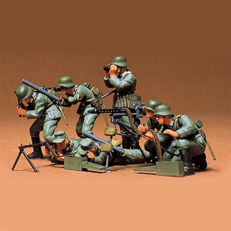Tamiya 35038 1/35 German Machine Gun Troops WWII Infantry Figure Set 7 Soldiers