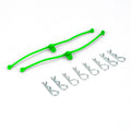 Du-Bro 2253 Body Klips / Clips (8) with Leash Retainers (2): Lime Green