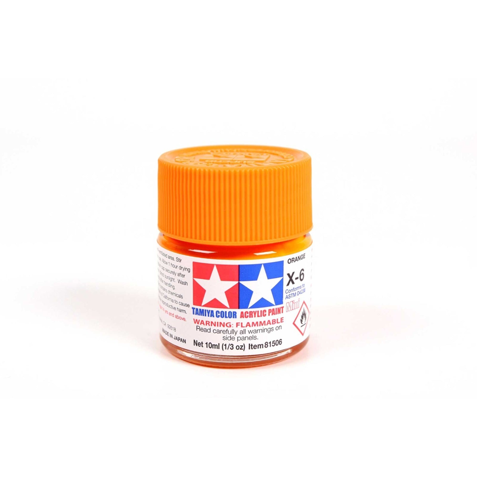 Tamiya 81506 Acrylic Mini X-6 Orange Paint