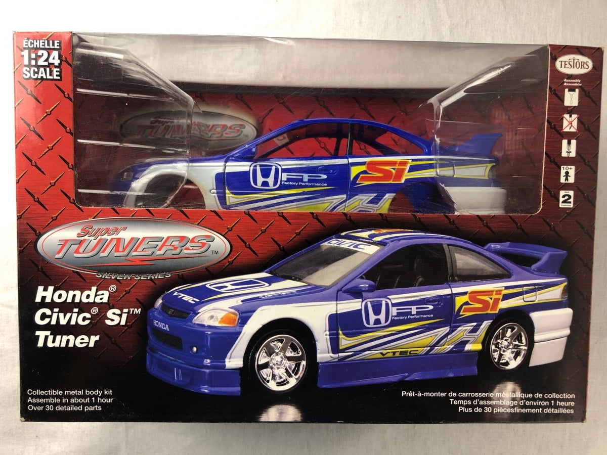 Testors 870013 Honda Civic Si Tuner 1/24 Diecast Metal Model Super Tuners