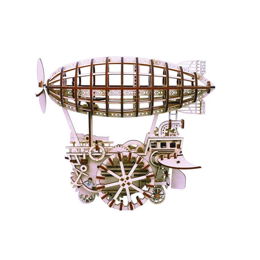 ROKR LK702 Air Vehicle Mechanical Gears 3D Wooden Airship Puzzle Kit 229 Pieces