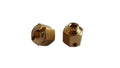 Team KNK 12X10BRA2 (2) 12mm x 10mm wide Brass Hexes with Step