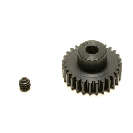RRP 1328 Black Aluminum Pro Pinion Gear 28T 28-T/Tooth 1/8 Bore 48P/Pitch