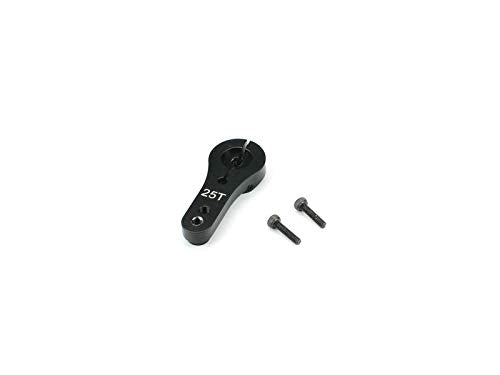 Carisma 15992 Aluminum Clamping Servo Arm, 25T Black: SCA-1E Series