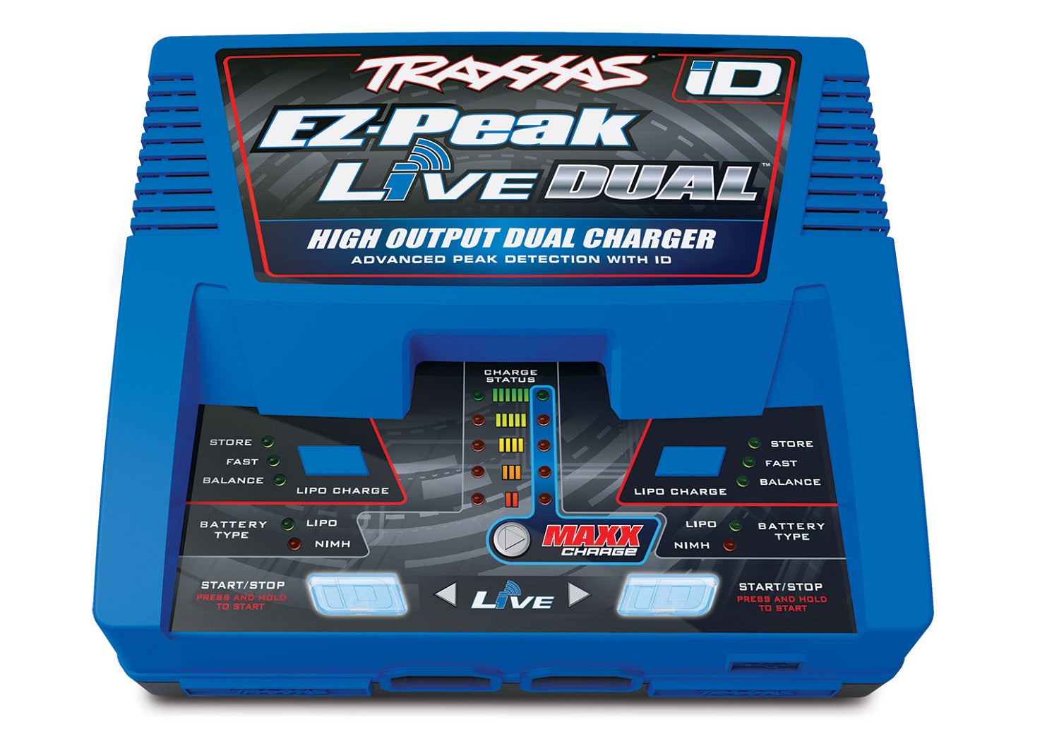 Traxxas 2973 EZ-Peak Live Dual NiMH/LiPo Charger 200W +Auto TRX Battery iD
