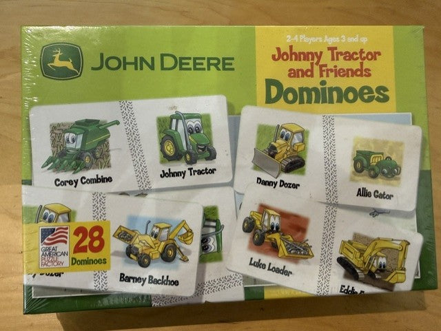John Deere #166 Johnny Tractor & Friends Wooden Dominoes 28 Piece Set