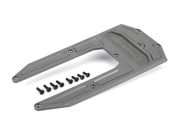 Traxxas 9623P Skidplate, Chassis, Gray: Sledge