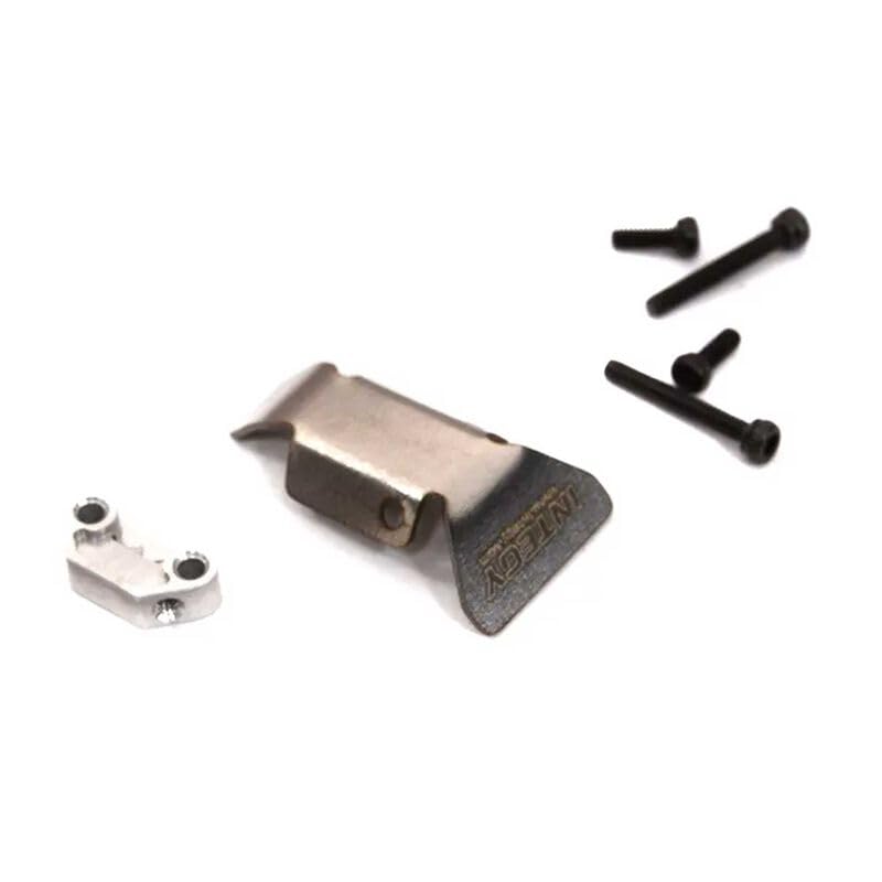 Integy C32543SILVER Alloy Machined F/R Skid Pe w/ Mount for Axial 1/24 SCX24