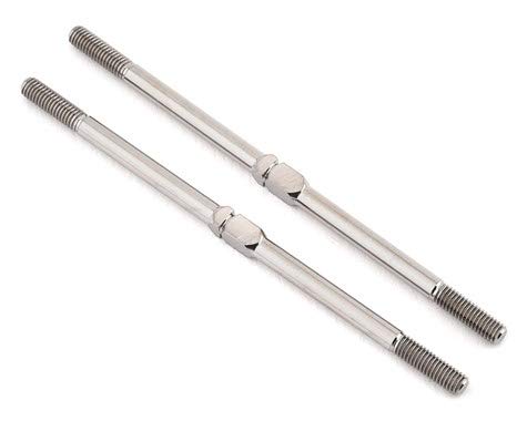 Team Associated 1417 Factory Team Titanium Turnbuckles (2) 2.80" Silver