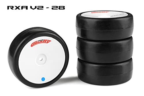 Corally 14753-28 Attack RXA V2 Rubber Tires - 1/10 EP Touring - 28 Shore -