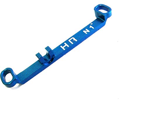 Hot Racing KMT49SP1 Alum Steering Link Short +1 Deg, Light Blue: Kyosho MR-03
