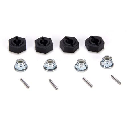 Losi LOSB3525 Molded Wheel Hex Set, Hubs/Nuts/Drive Pins: Night & Comp Crawler