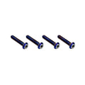 J Concepts 50421 3x16mm Top Hat Titanium Screw, Burnt Blue, 4pc