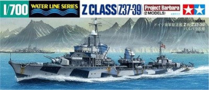 Tamiya 31908 1/700 German Destroyer Z Class Z37-39 Project Barbara 2 Kits