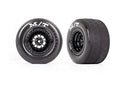 Traxxas 9475 Tires/Wheels, Weld Gloss Black Wheels, Tires, Inserts, Rear (2)
