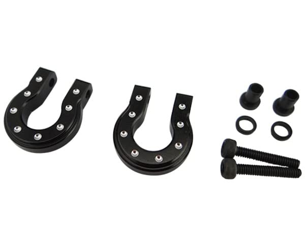Hot Racing ACC808MR01 Black Aluminum Monster D-Ring Shackles TRX-4 SCX10