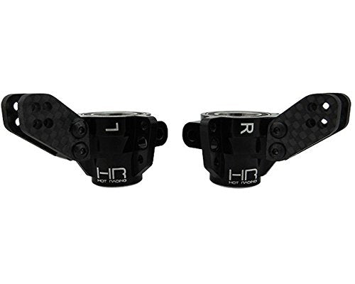 Hot Racing AON22M01 Aluminum Rear Axle Carriers HD Bearings Black